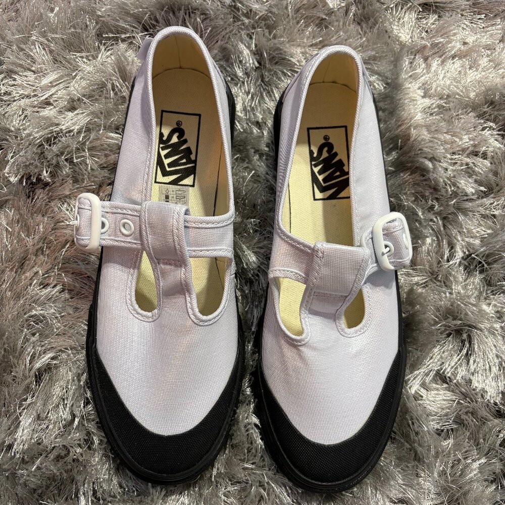 Vans Women's Style 93 Mary Janes Coated Canvas True White Size 7